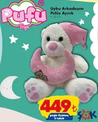 PUFU TOYS UYKU ARKADAŞIM PELUŞ AYICIK fiyat ve kampanya bilgisi